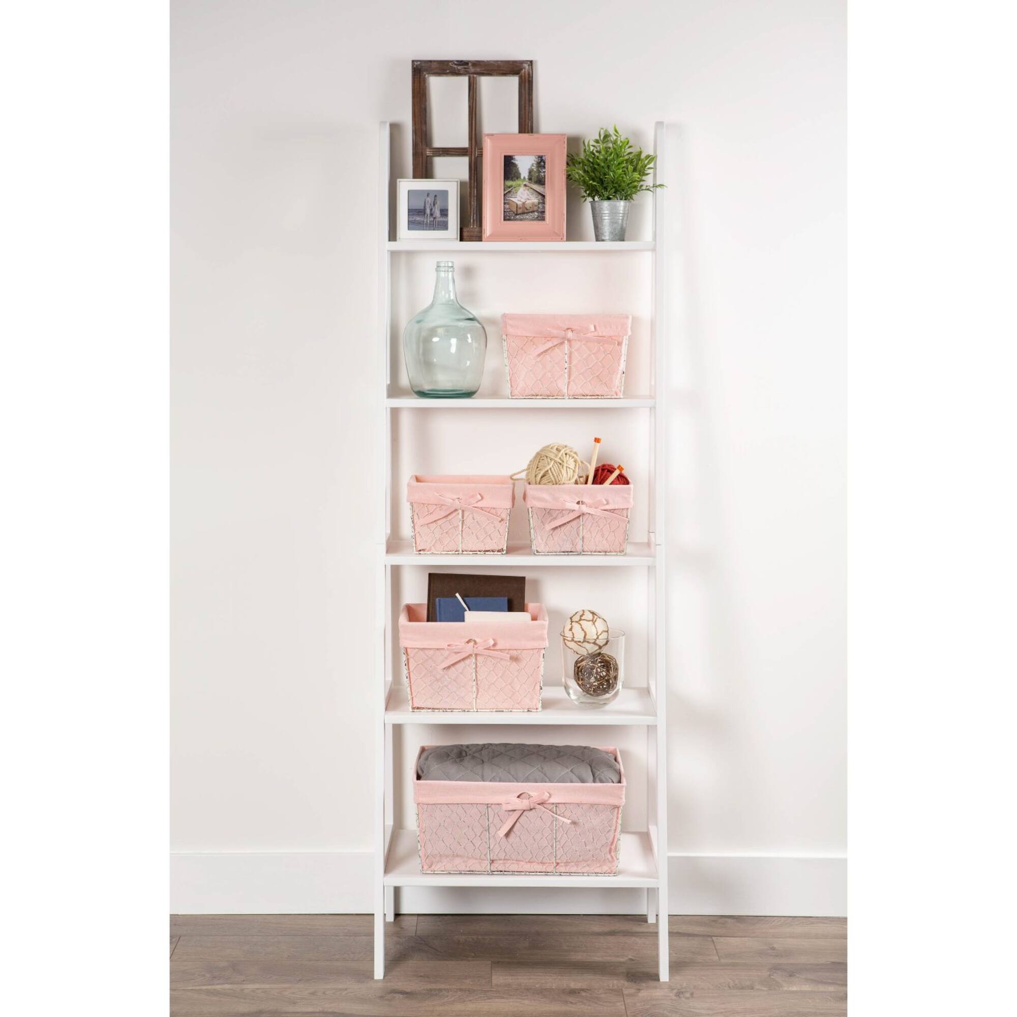 DII® Blush Pink Lined Chicken Wire Basket Set